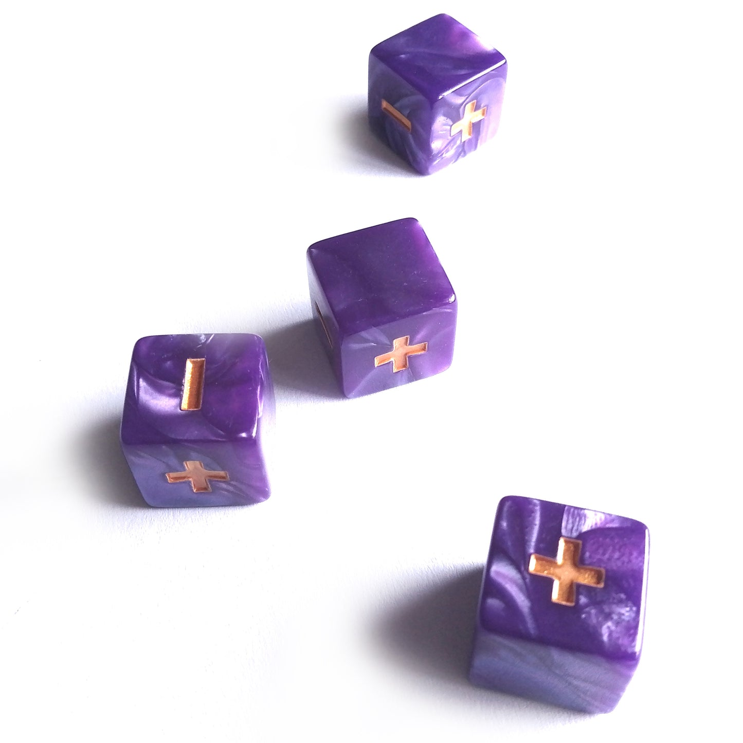 Lucid Dreams Fate Dice - Deep Purple Pearl with Gold Symbols