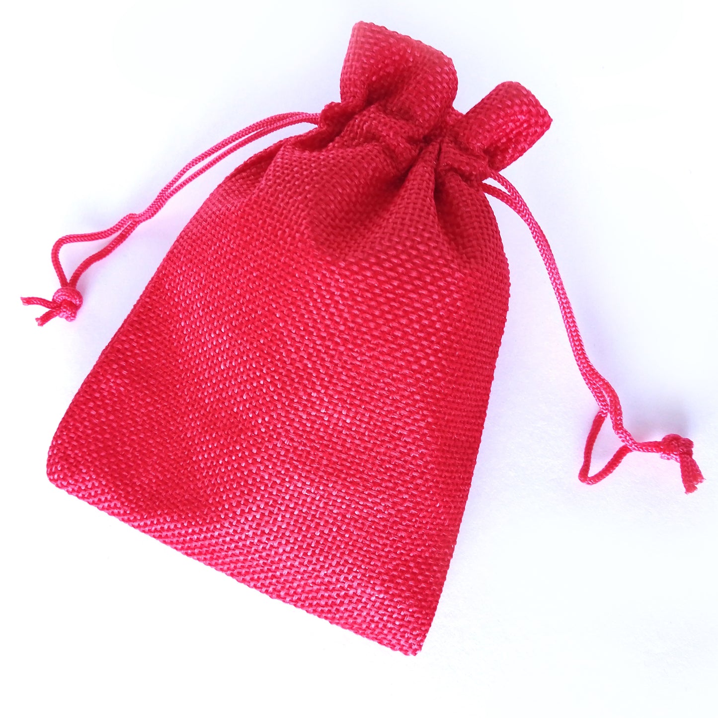 Jute Drawstring Dice Bag - Wayward Warrior Red