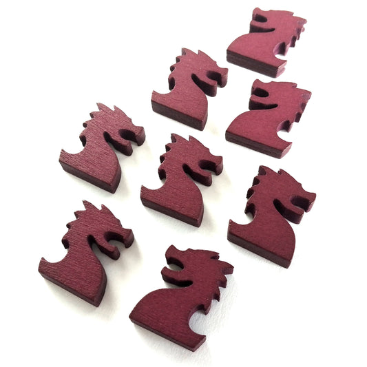 Wooden Red Dragon Tokens