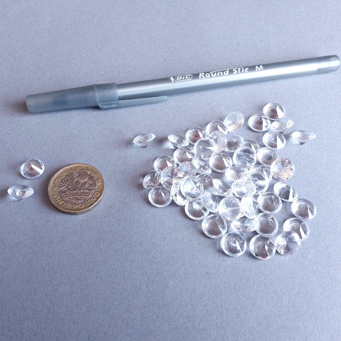 50 Acrylic Round Diamond Gems - 10mm Board Game Upgrade