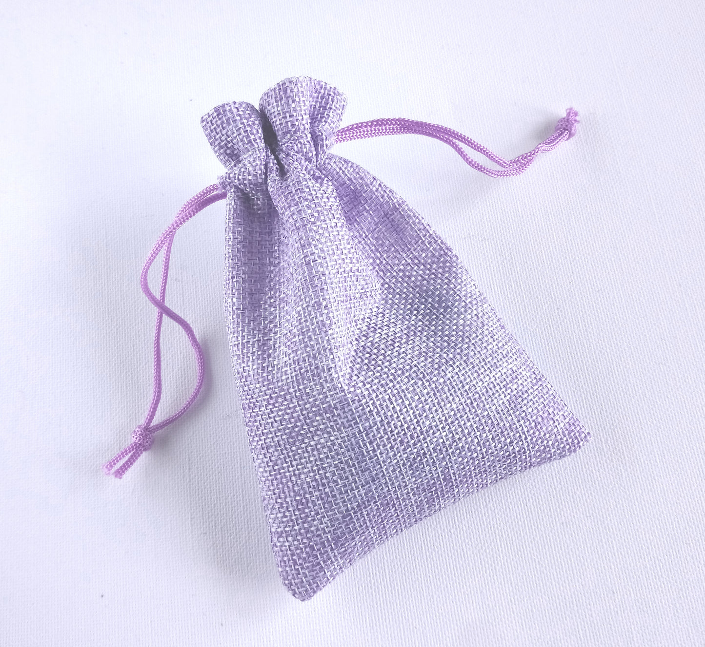 Jute Drawstring Dice Bag - Whimsical Witch Purple