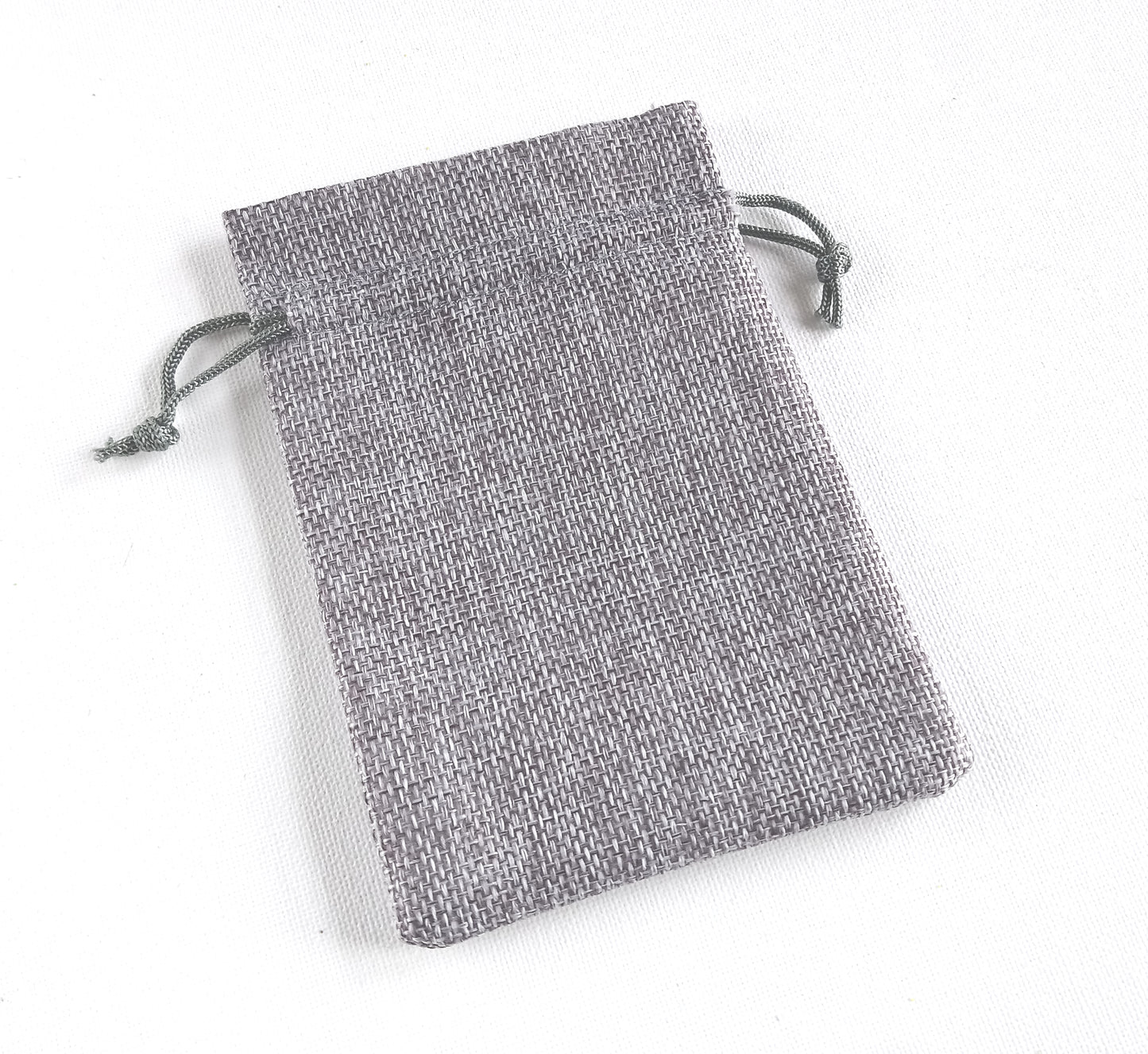 Jute Drawstring Dice Bag - Wizened Wizard Grey