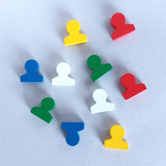 Wooden People Tokens for Board Games