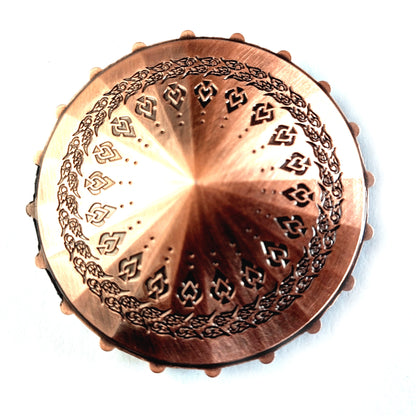 Metal D20 Spinner Dice in Antique Copper