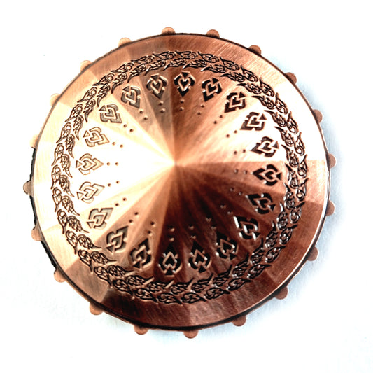 Metal D20 Spinner Dice in Antique Copper