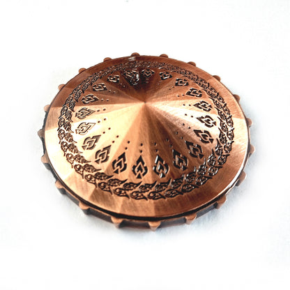 Metal D20 Spinner Dice in Antique Copper