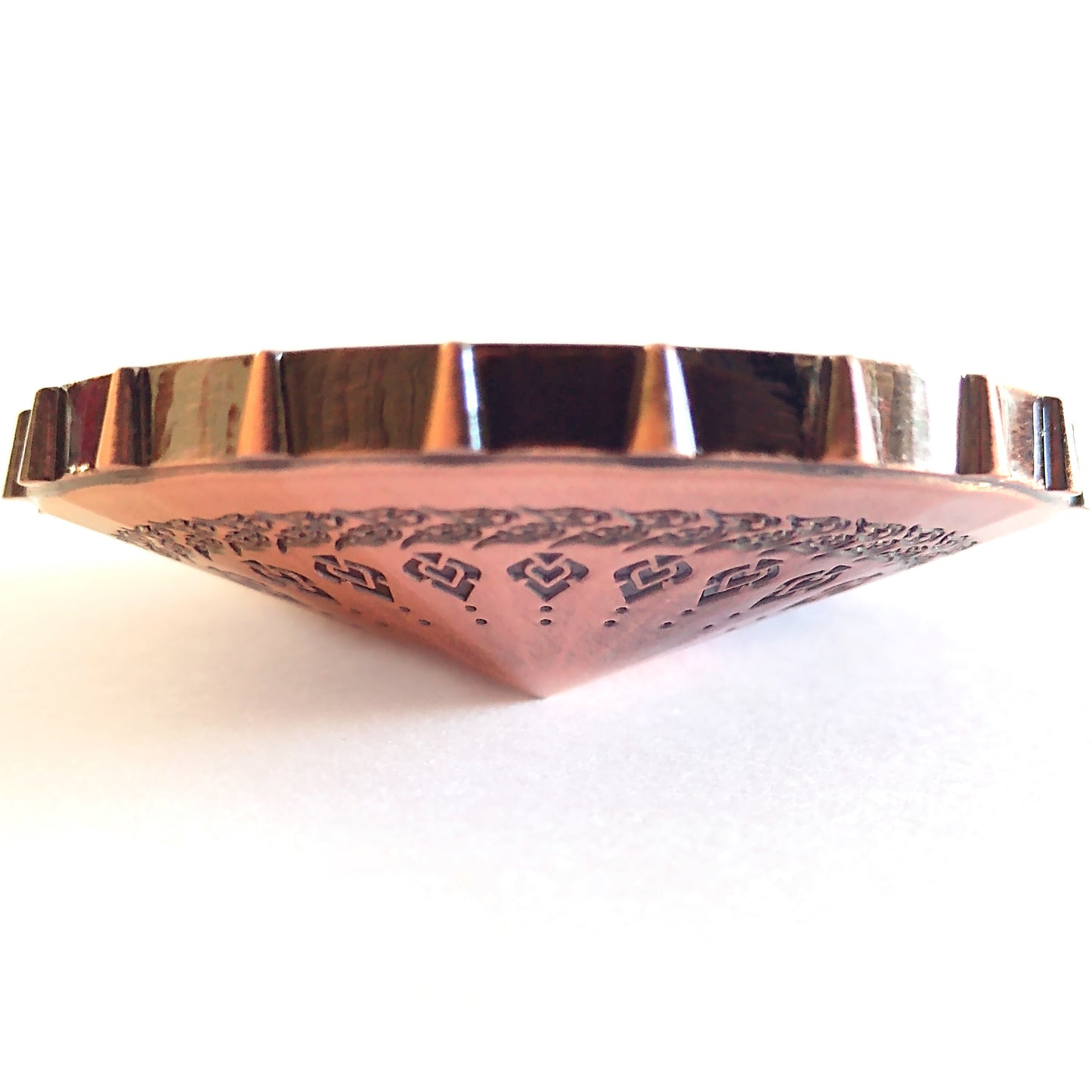 Metal D20 Spinner Dice in Antique Copper