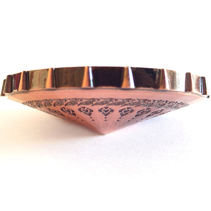 Metal D20 Spinner Dice in Antique Copper