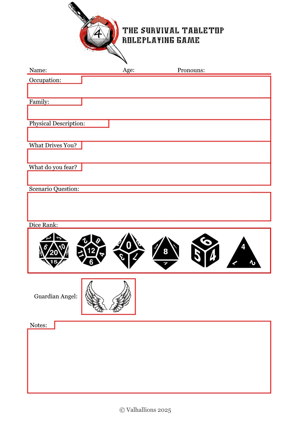 (Digital product) 4 - The Survival Tabletop Roleplaying Game (Free Edition)
