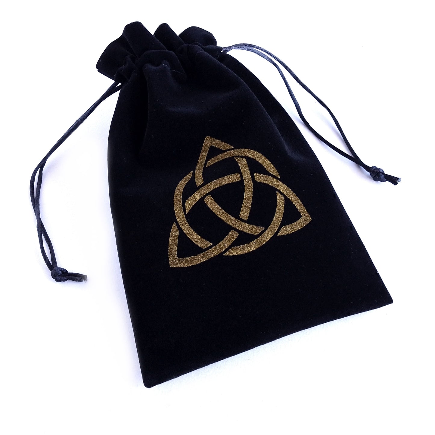 Celtic Black Velvet Bag - 22x14cm
