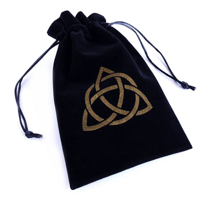 Celtic Black Velvet Bag - 22x14cm