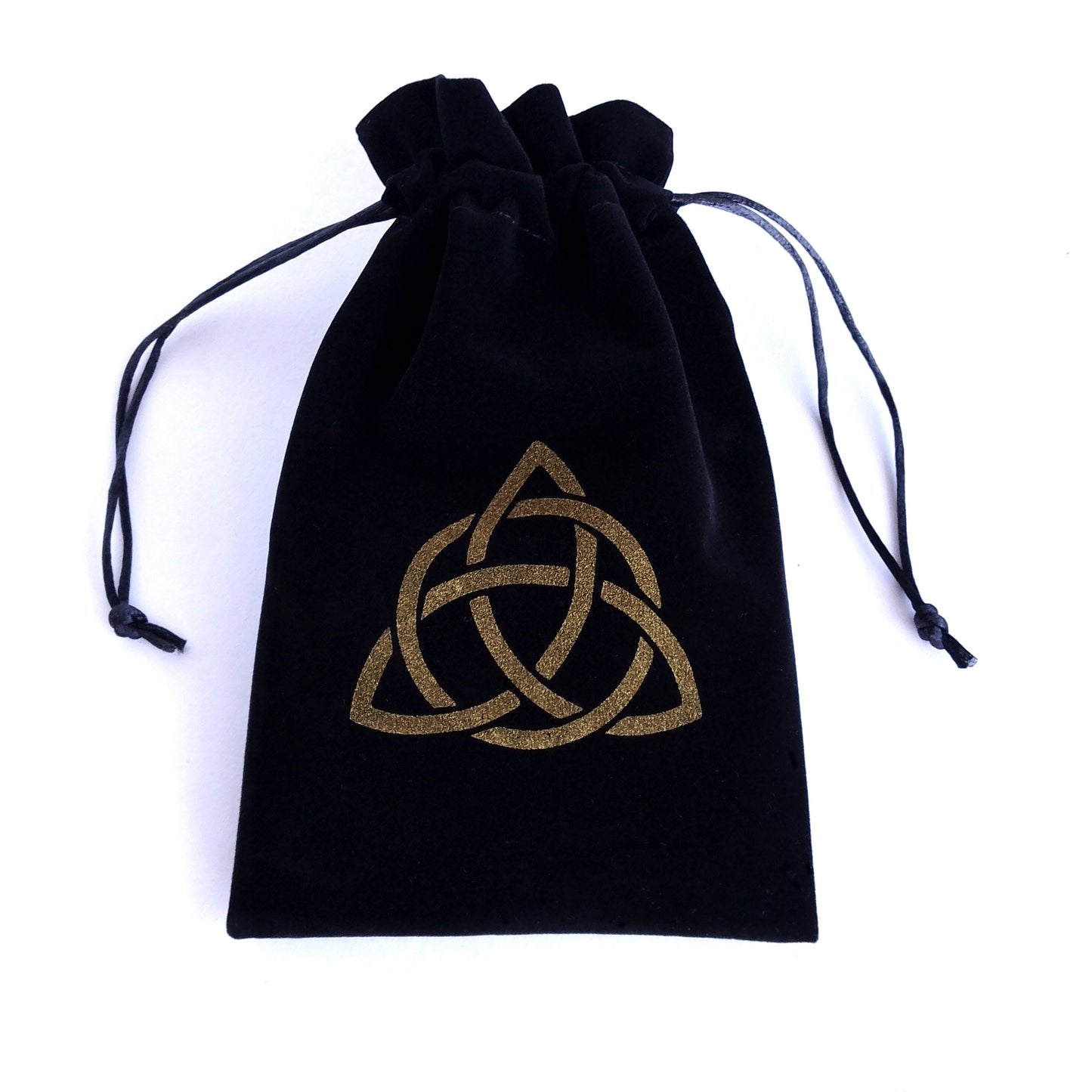Celtic Black Velvet Bag - 22x14cm