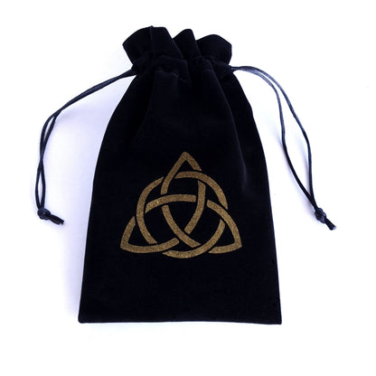 Celtic Black Velvet Bag - 22x14cm
