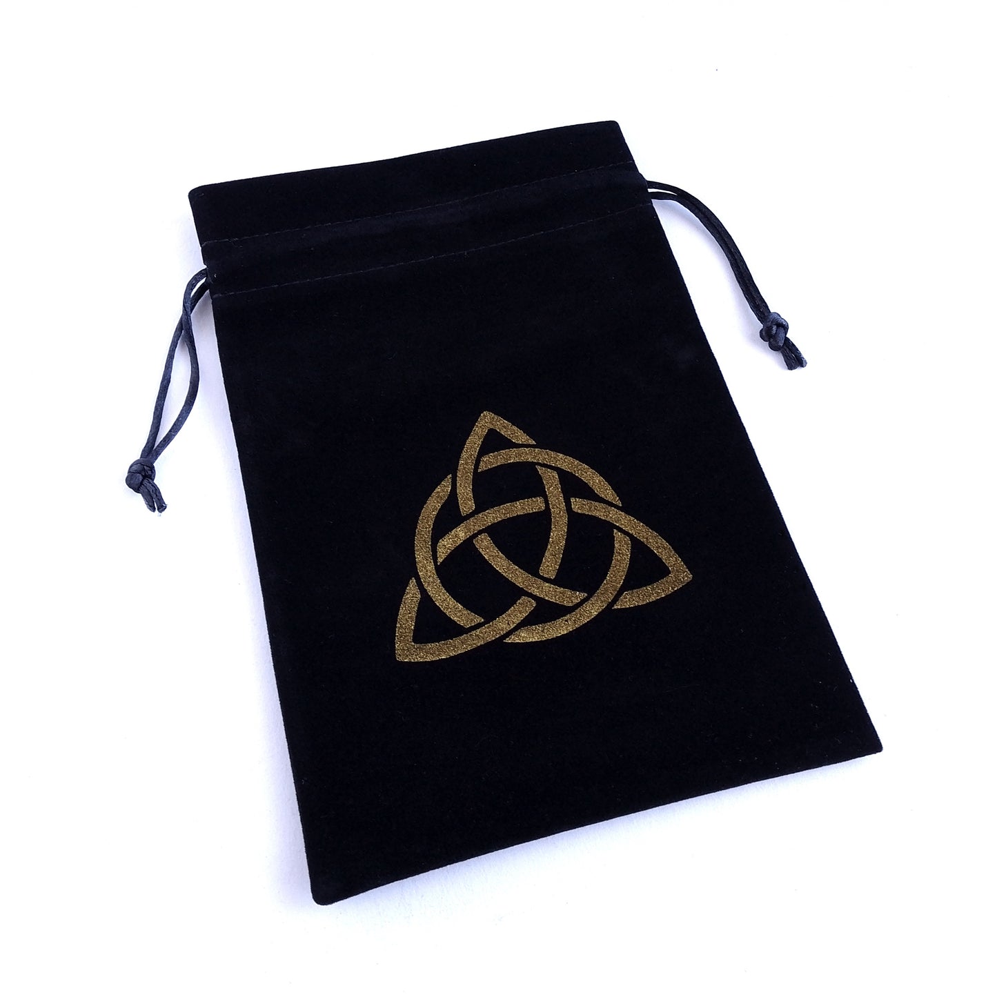 Celtic Black Velvet Bag - 22x14cm