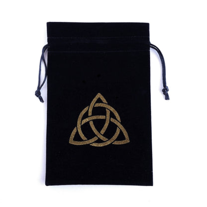 Celtic Black Velvet Bag - 22x14cm