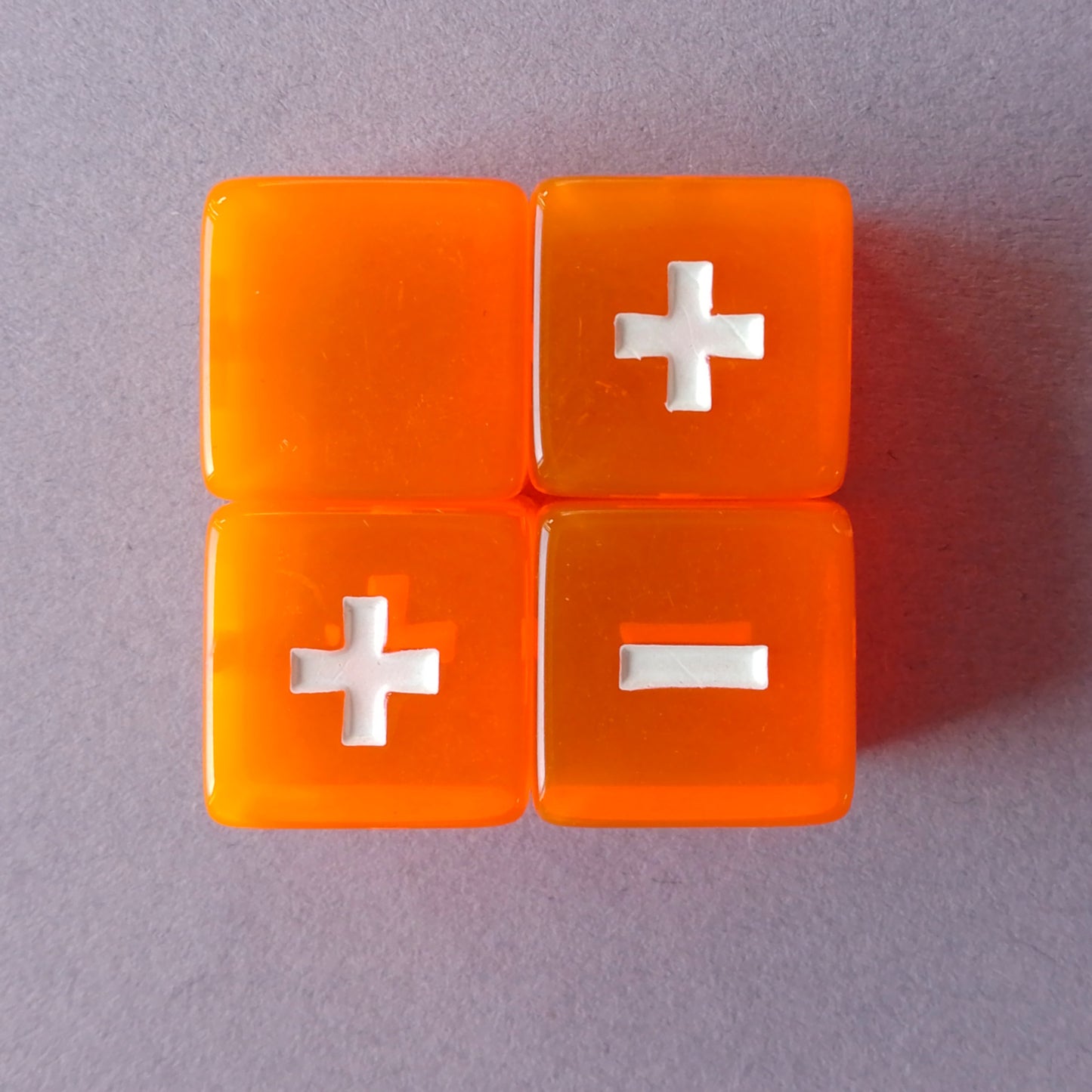 Forge Embers Fate Dice - Fiery Orange with White Symbols
