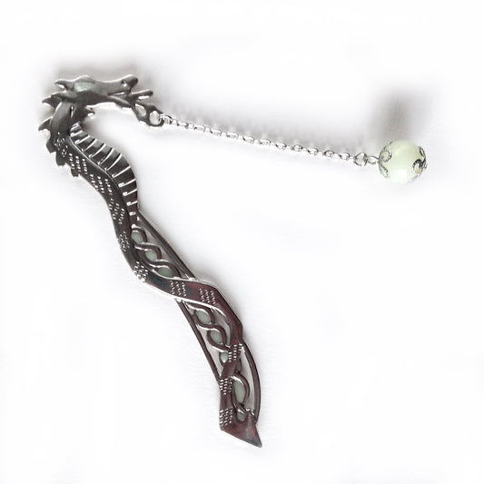 Light of the Dragon Metal Bookmark - with Glow in the Dark Orb