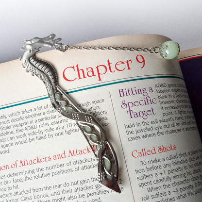 Light of the Dragon Metal Bookmark - with Glow in the Dark Orb