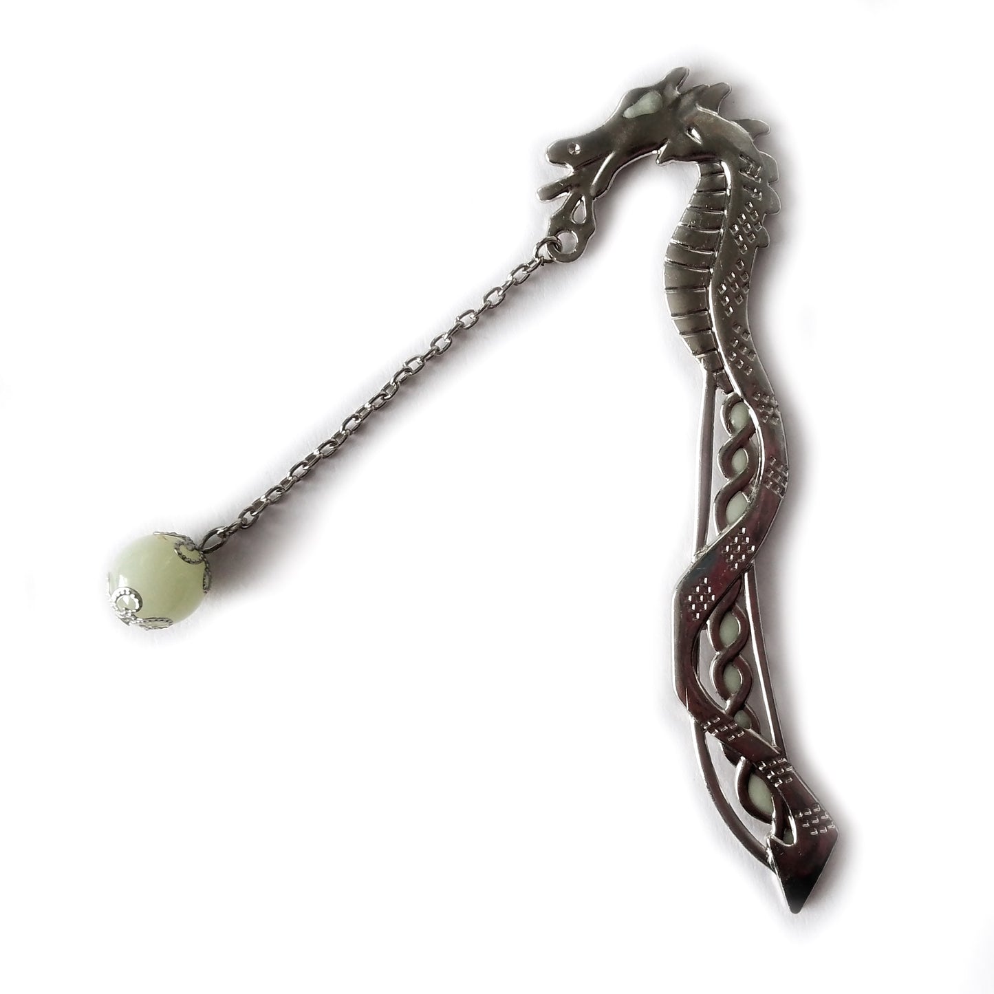 Light of the Dragon Metal Bookmark - with Glow in the Dark Orb