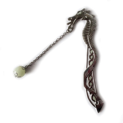 Light of the Dragon Metal Bookmark - with Glow in the Dark Orb