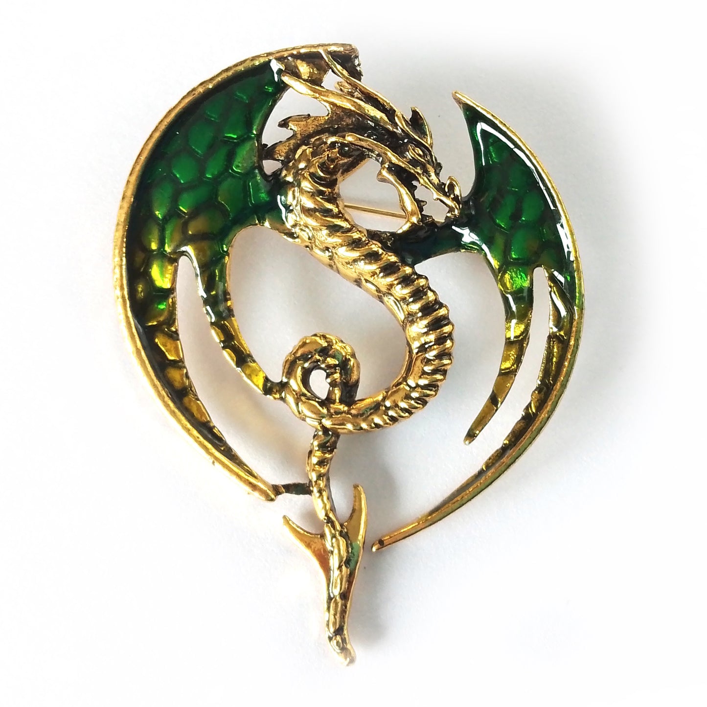 Enamel Green Dragon Pin