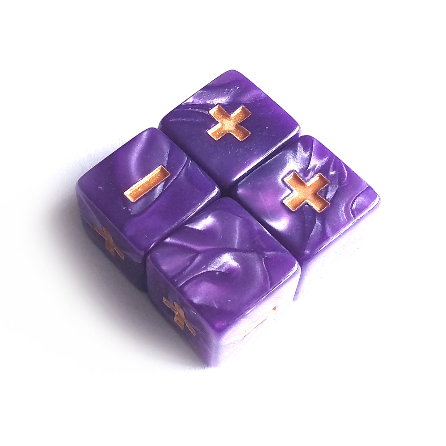 Lucid Dreams Fate Dice - Deep Purple Pearl with Gold Symbols