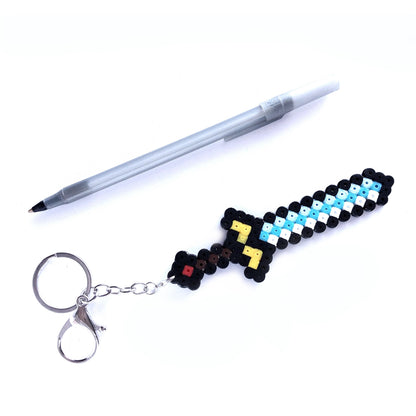 Fantasy Retro Pixel Sword Keyring