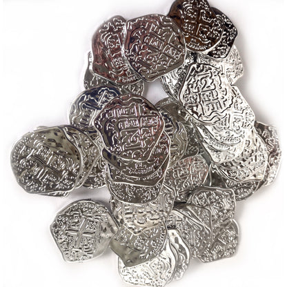 50 Plastic Silver Doubloons - Board Game Upgrade