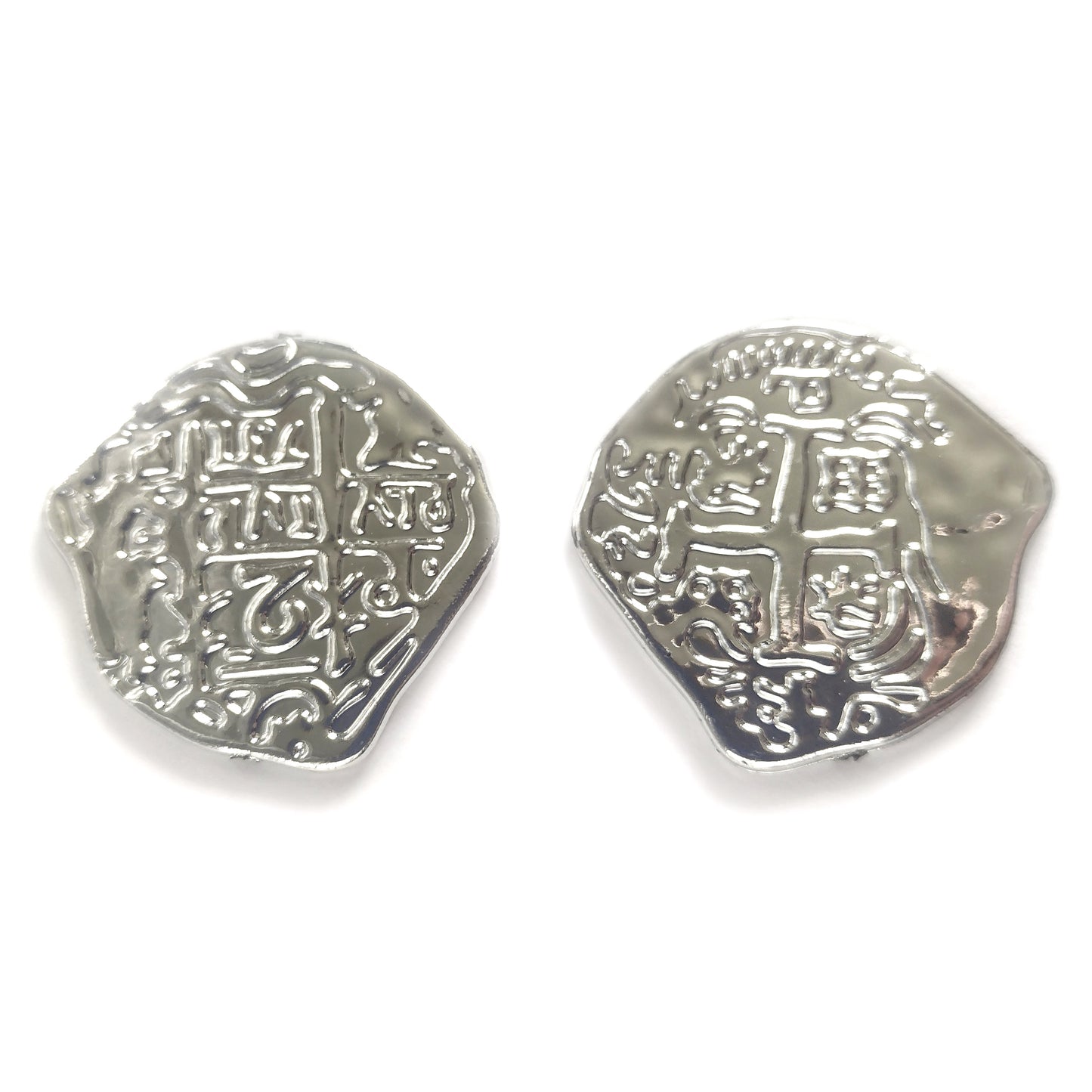 50 Plastic Silver Doubloons - Board Game Upgrade