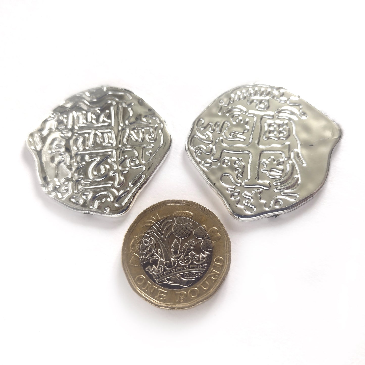 50 Plastic Silver Doubloons - Board Game Upgrade