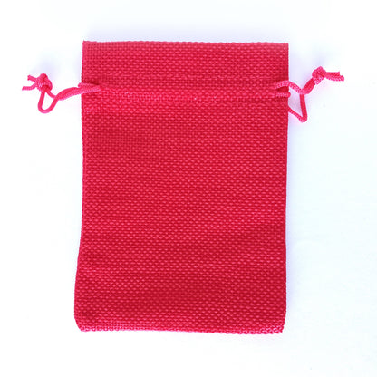 Jute Drawstring Dice Bag - Wayward Warrior Red