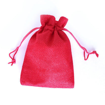 Jute Drawstring Dice Bag - Wayward Warrior Red