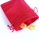 Jute Drawstring Dice Bag - Wayward Warrior Red