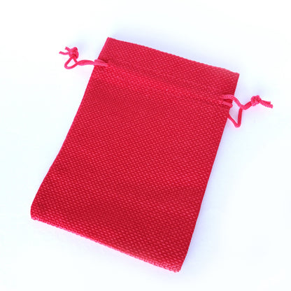 Jute Drawstring Dice Bag - Wayward Warrior Red