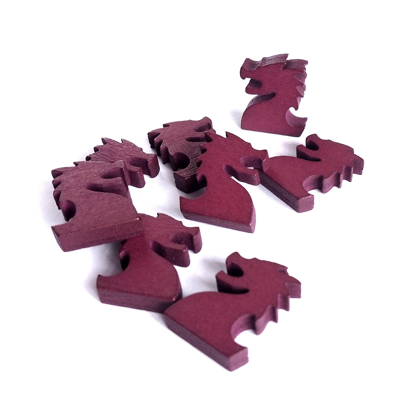 Wooden Red Dragon Tokens