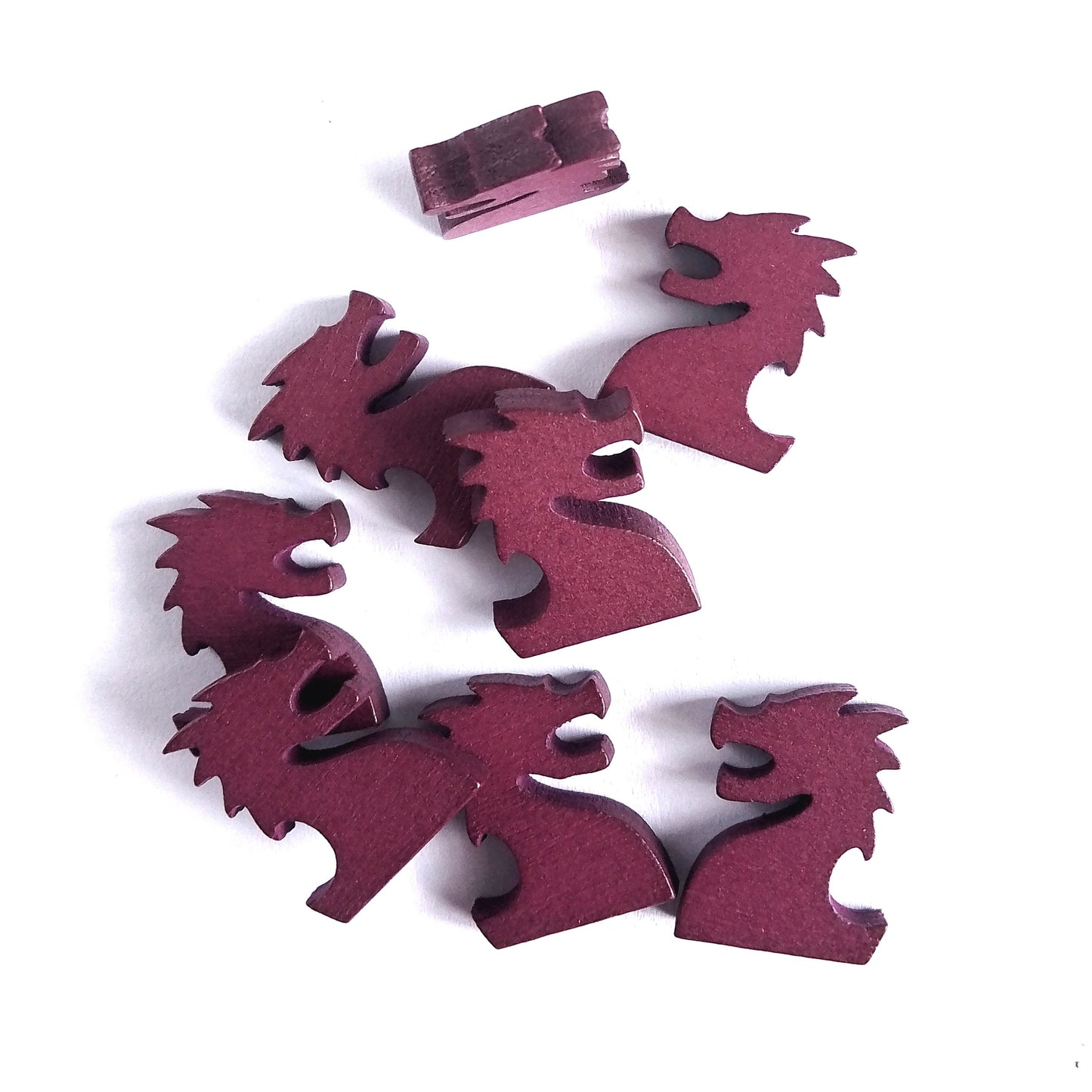 Wooden Red Dragon Tokens