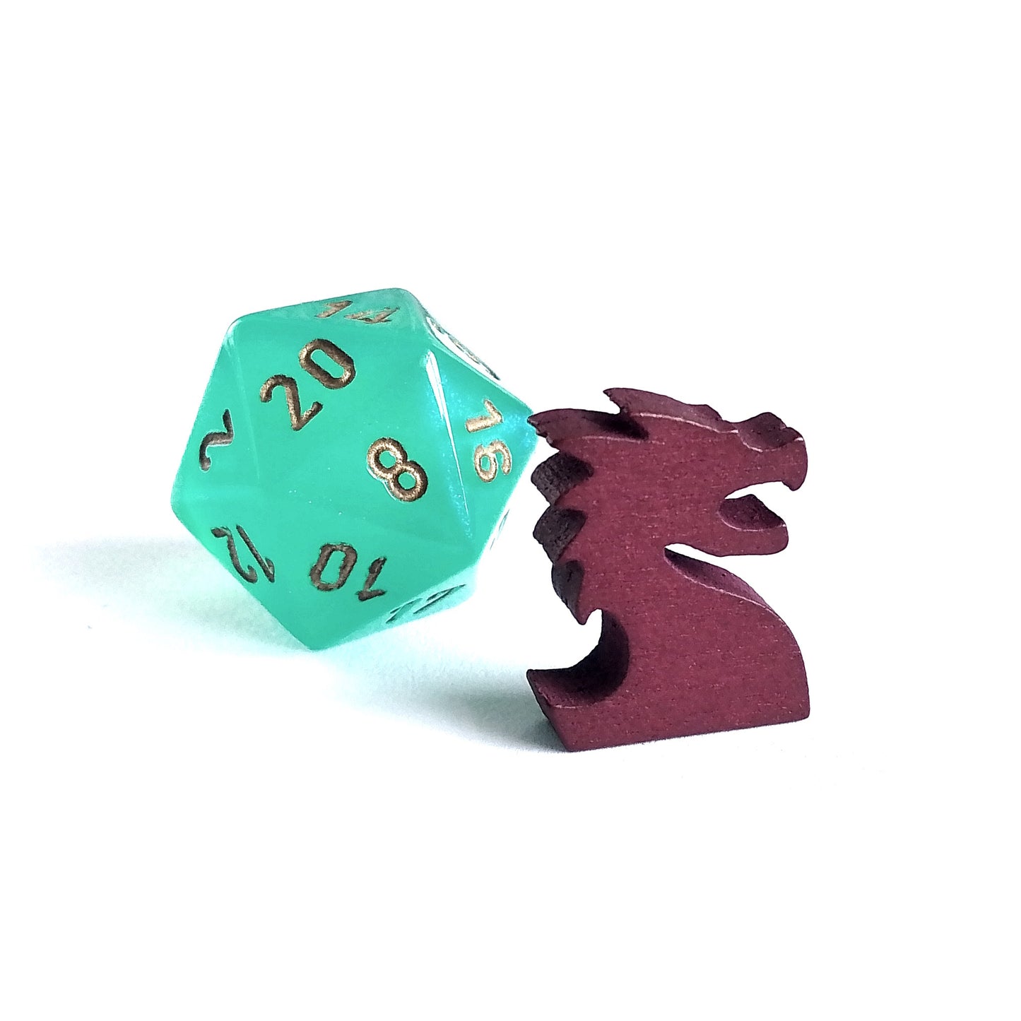 Wooden Red Dragon Tokens