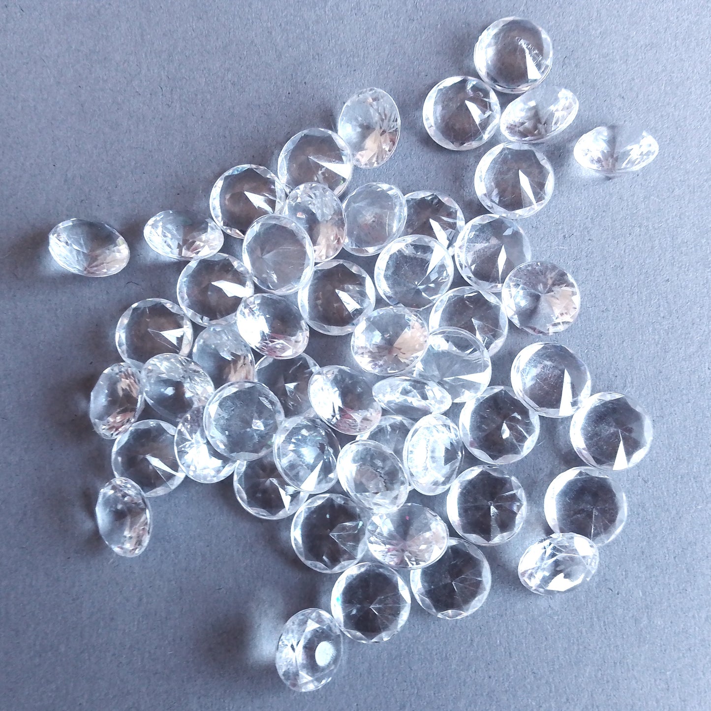 50 Acrylic Round Diamond Gems - 10mm Board Game Upgrade