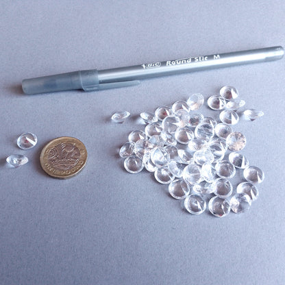 50 Acrylic Round Diamond Gems - 10mm Board Game Upgrade
