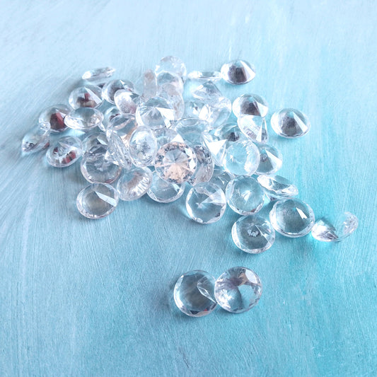 50 Acrylic Round Diamond Gems - 10mm Board Game Upgrade