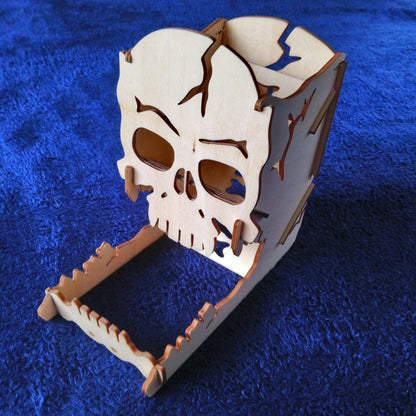 Wooden Skull Dice Tower