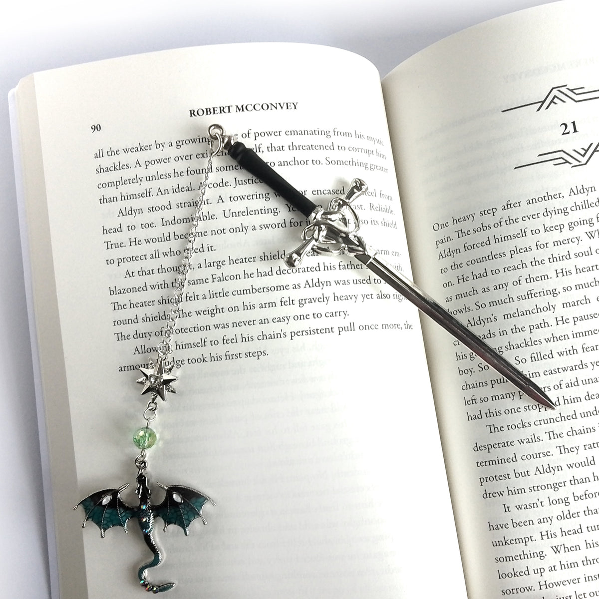 Green Dragon Fantasy Metal Bookmark