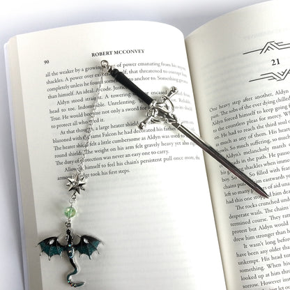 Green Dragon Fantasy Metal Bookmark