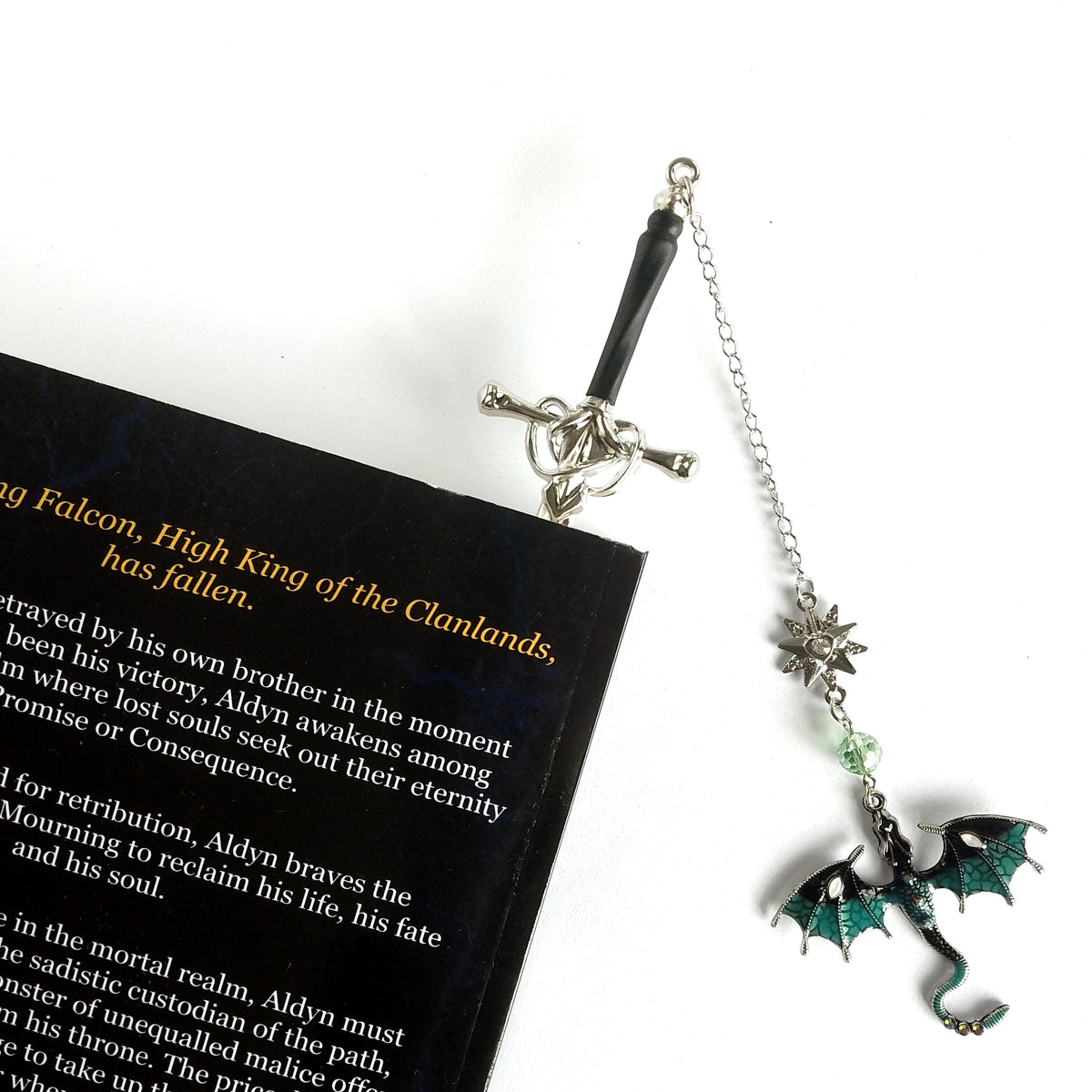 Green Dragon Fantasy Metal Bookmark