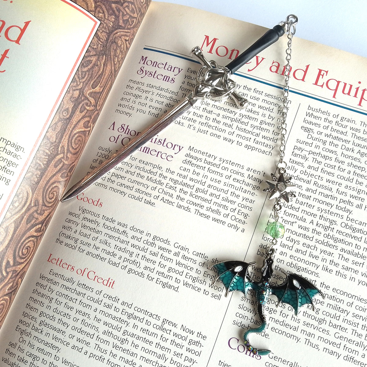Green Dragon Fantasy Metal Bookmark