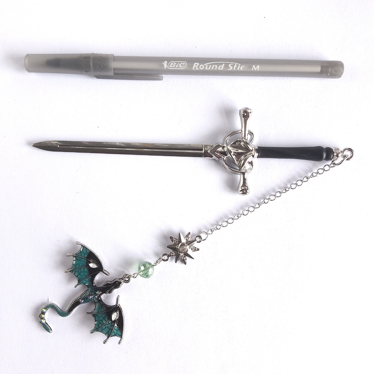 Green Dragon Fantasy Metal Bookmark