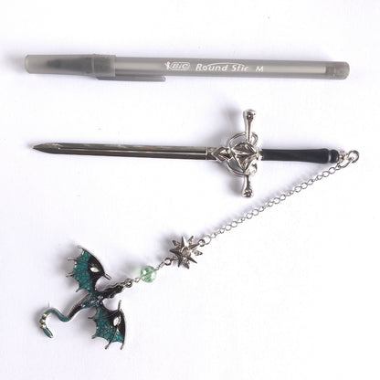 Green Dragon Fantasy Metal Bookmark