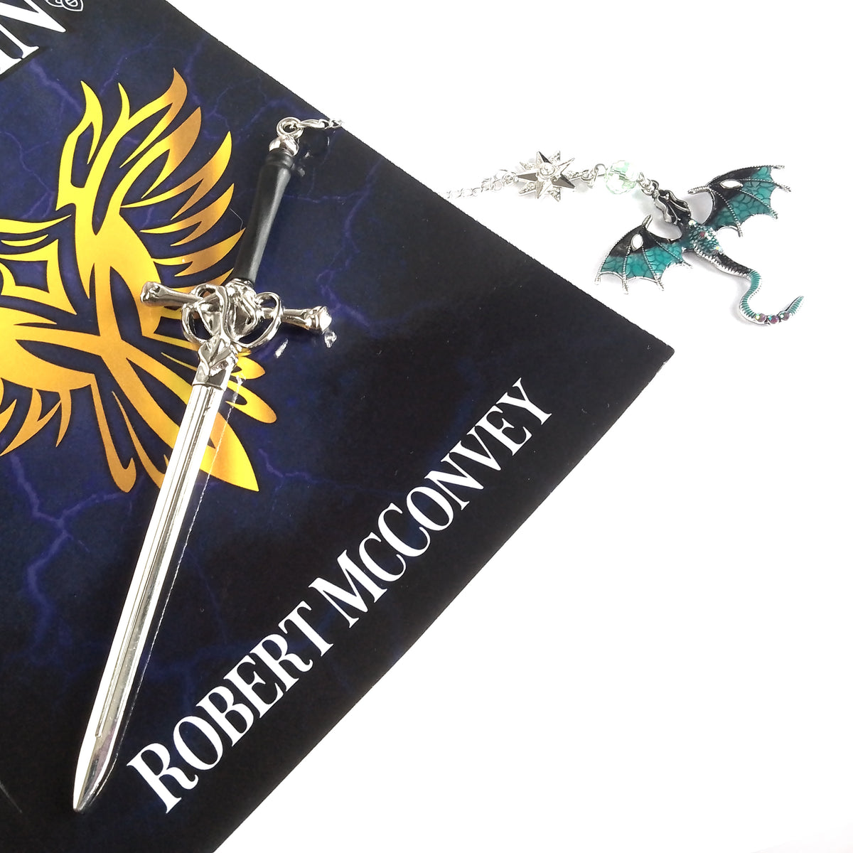 Green Dragon Fantasy Metal Bookmark