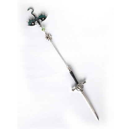 Green Dragon Fantasy Metal Bookmark