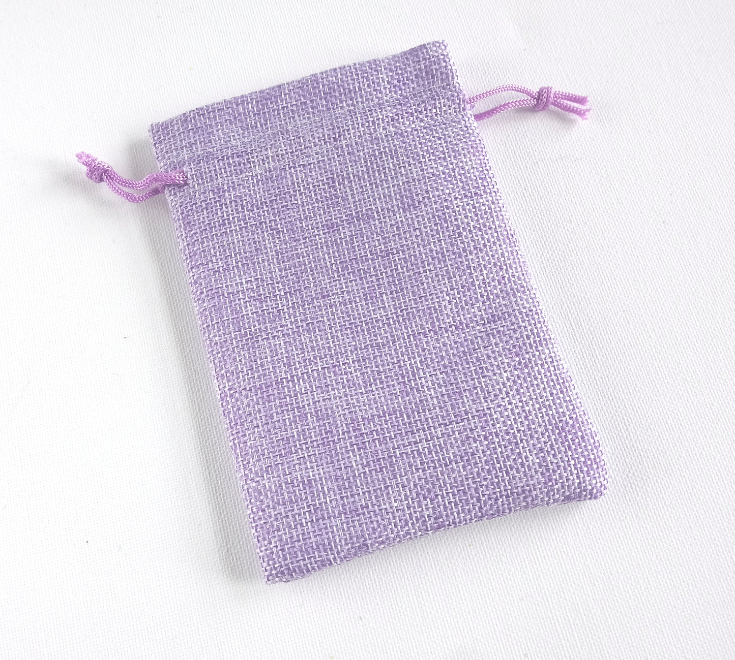 Jute Drawstring Dice Bag - Whimsical Witch Purple